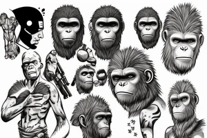 Caesar from planet of the apes tattoo idea