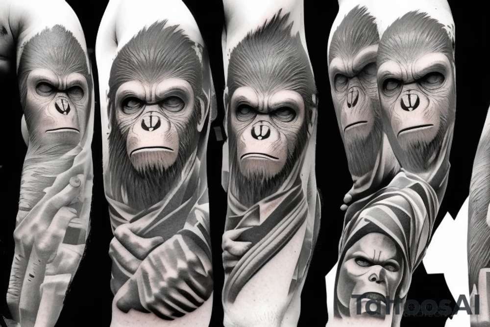 Caesar from planet of the apes tattoo idea