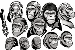 Caesar from planet of the apes tattoo idea