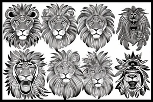 Lion roaring tattoo idea