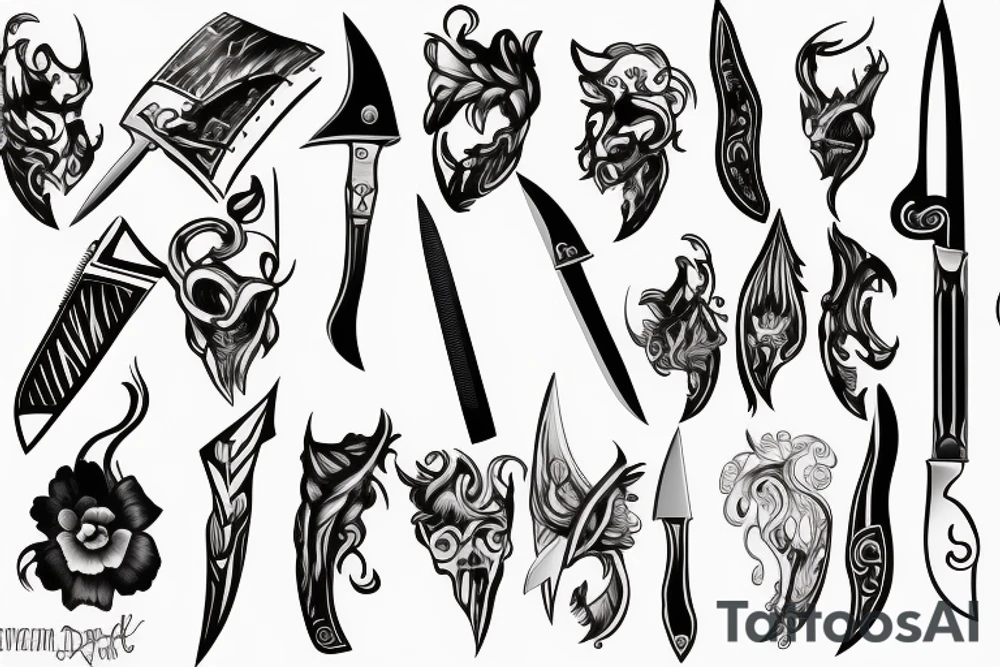 Knife tattoo idea