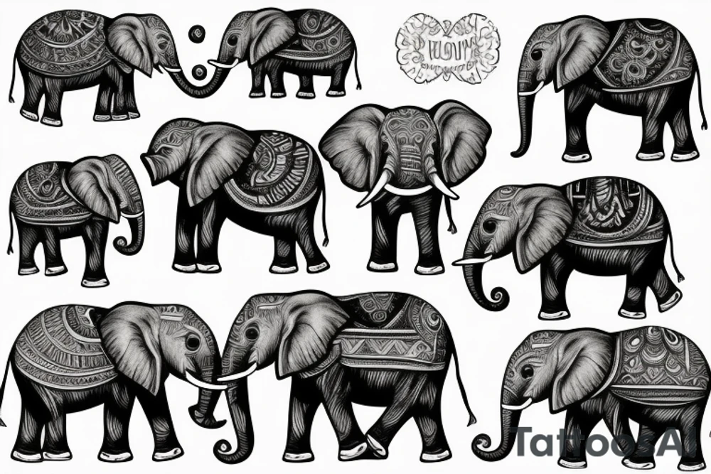 Elephant tattoo idea