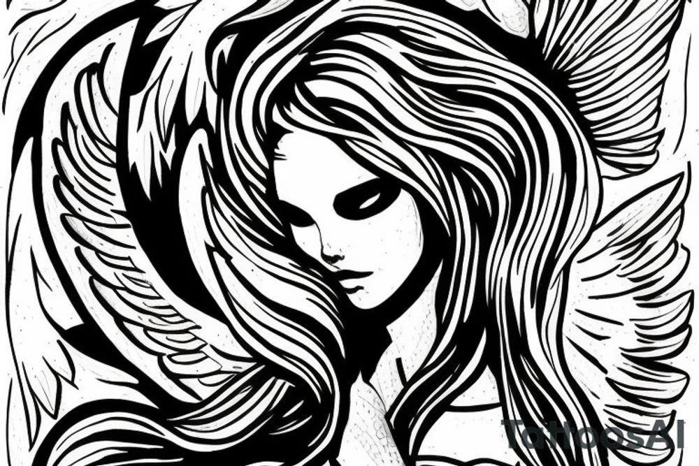 angel seraphim tattoo idea
