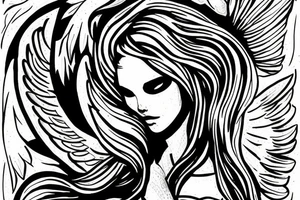 angel seraphim tattoo idea