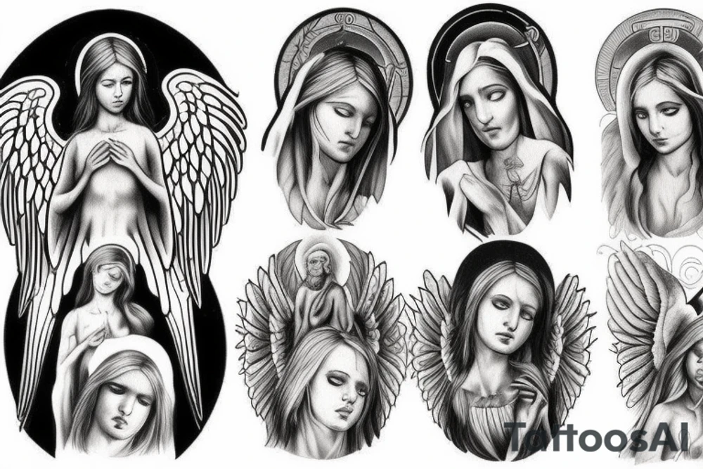 angel seraphim tattoo idea