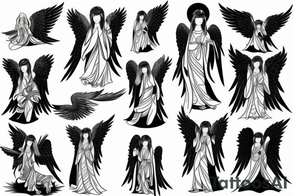 angel seraphim tattoo idea