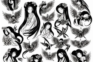 angel seraphim tattoo idea