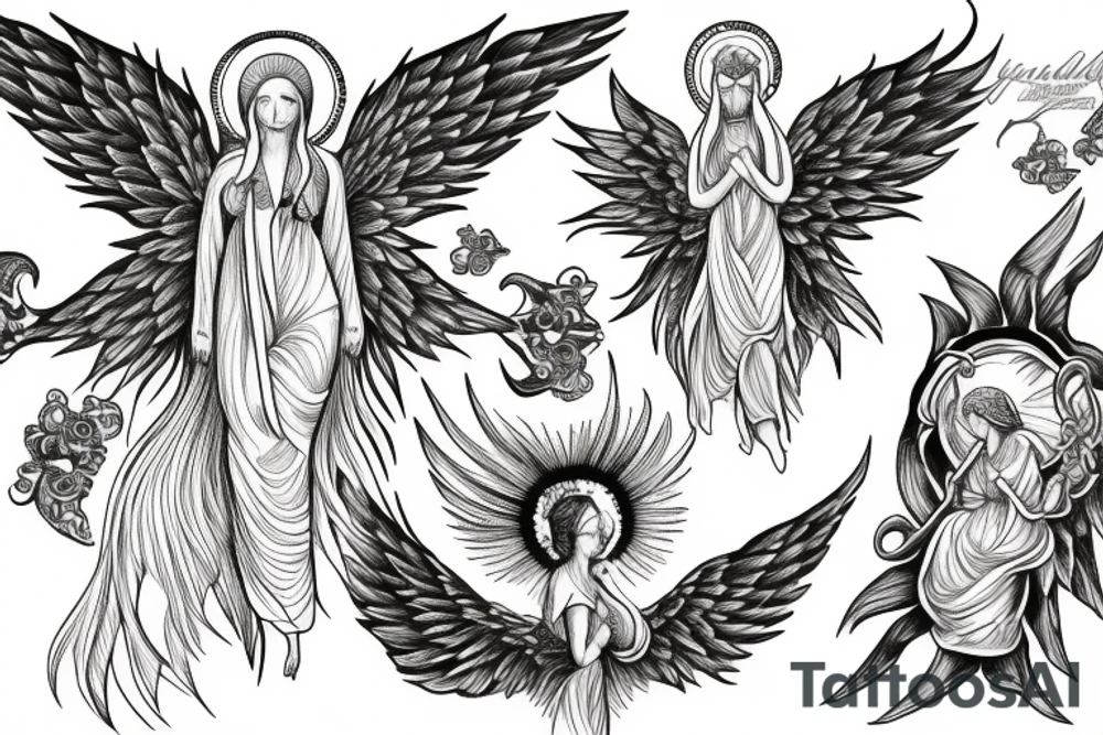 angel seraphim tattoo idea