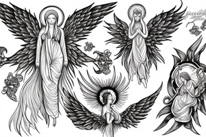 angel seraphim tattoo idea