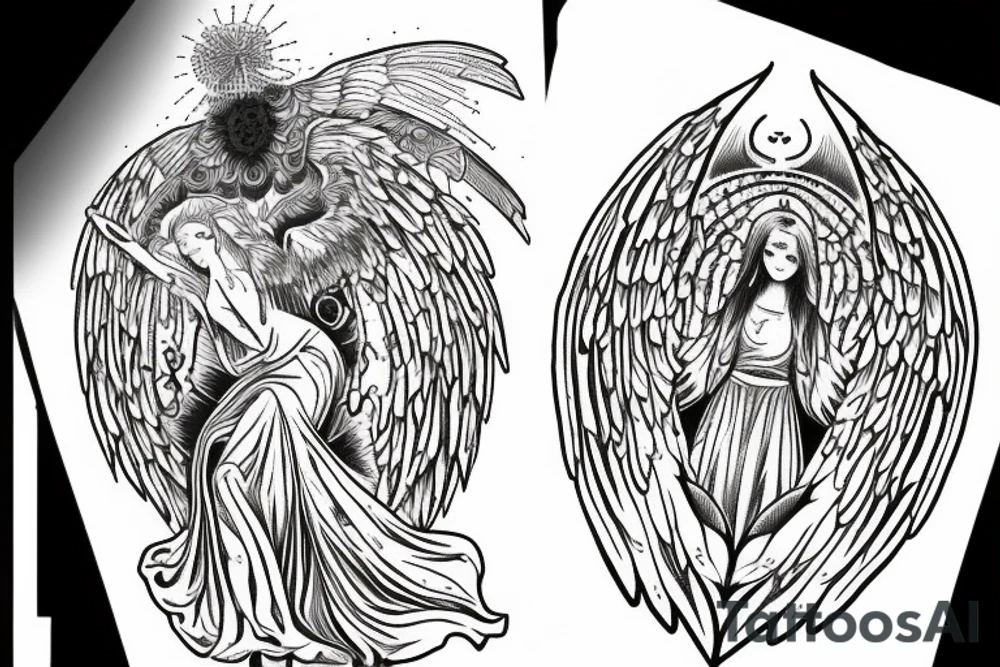 angel seraphim tattoo idea
