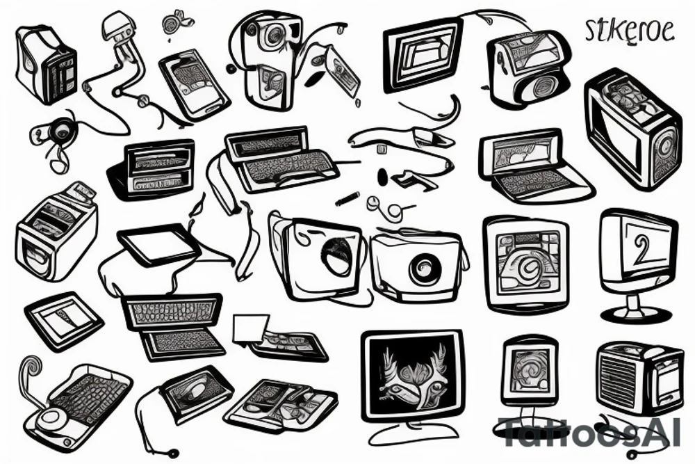 computer with autism tattoo idea