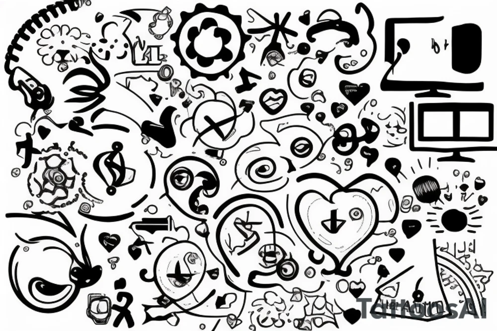 computer with autism tattoo idea