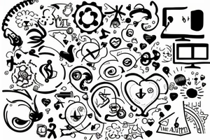 computer with autism tattoo idea