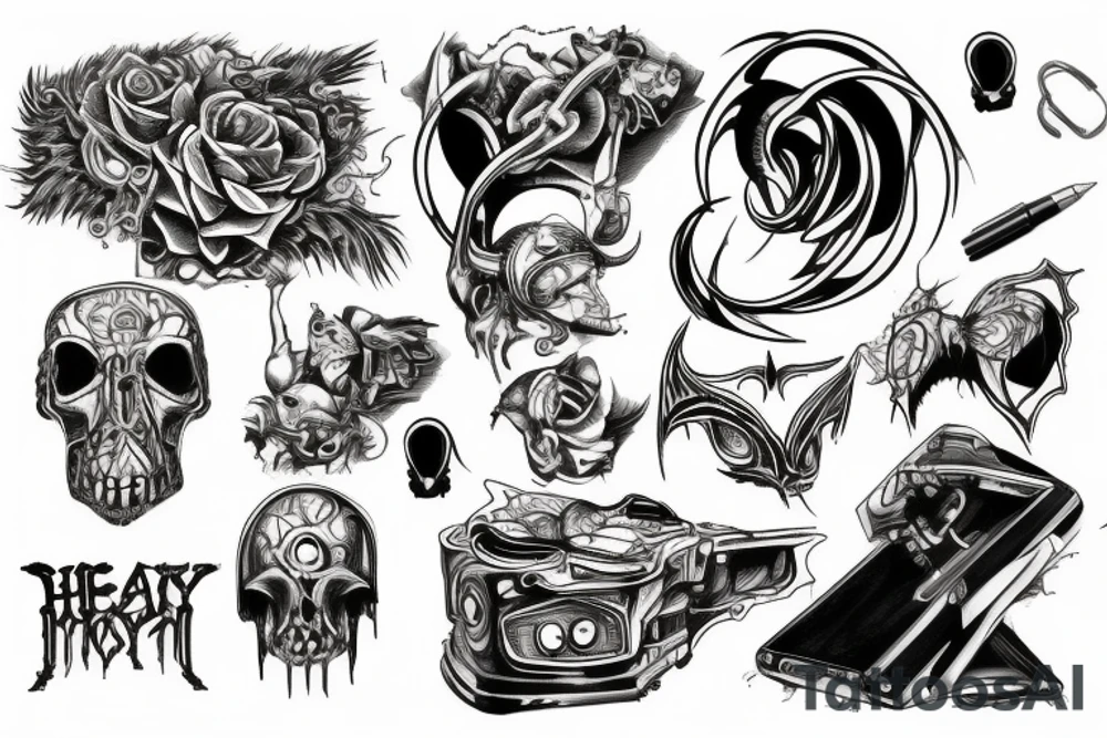 heavy metal computer tattoo idea