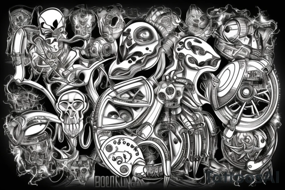 heavy metal computer tattoo idea