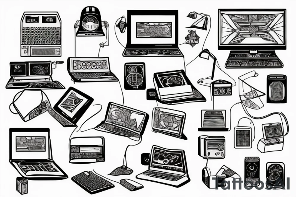 computer with aspergers tattoo idea