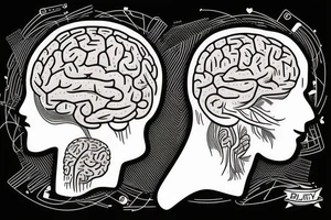 computer with brain tattoo idea