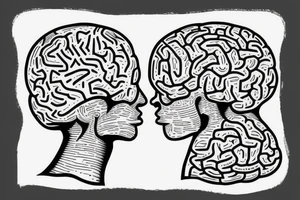 computer with brain tattoo idea