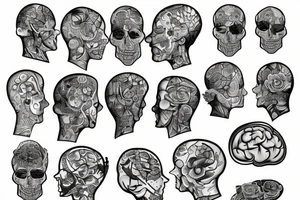 laptop with brain tattoo idea