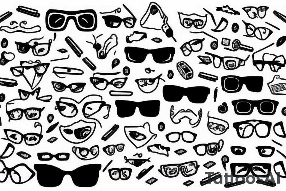 laptop with glasses tattoo idea