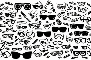 laptop with glasses tattoo idea
