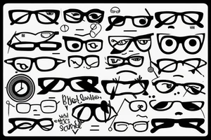 computer with glasses tattoo idea