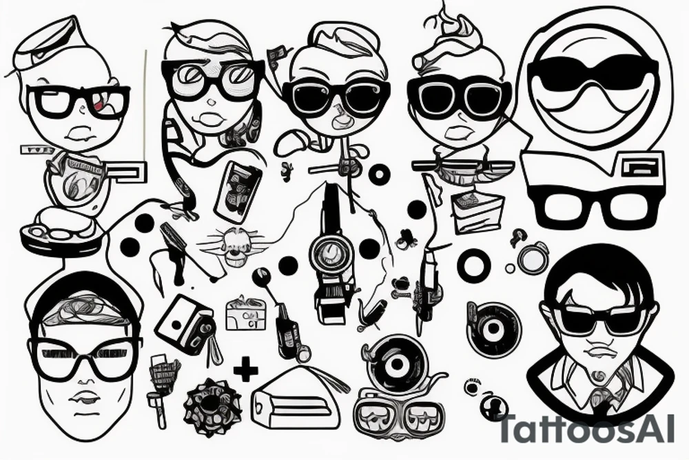 nerd computer tattoo idea