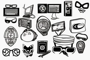 nerd computer tattoo idea