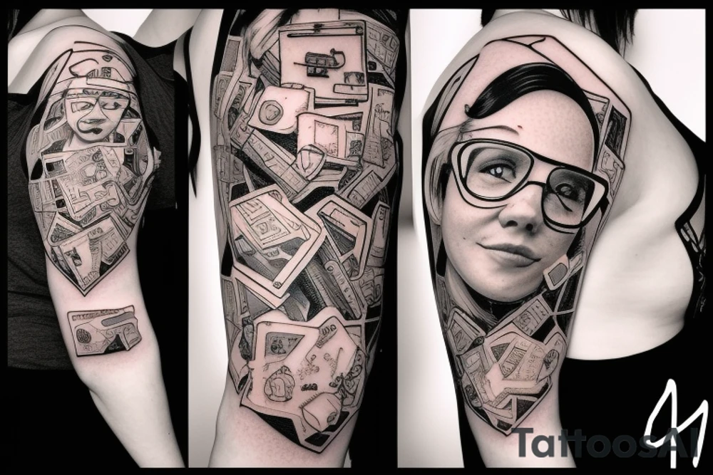 nerd computer tattoo idea