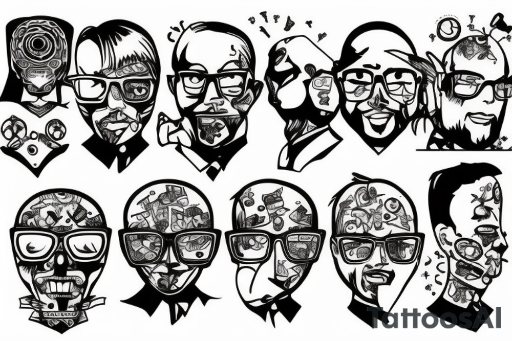 nerd computer tattoo idea