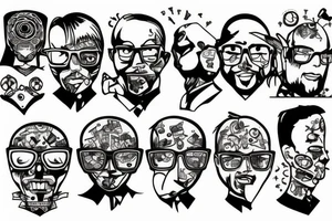 nerd computer tattoo idea