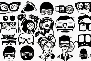 nerd computer tattoo idea