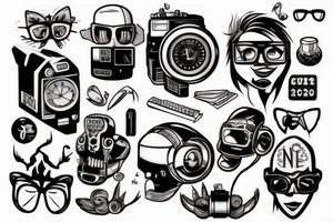nerd computer tattoo idea