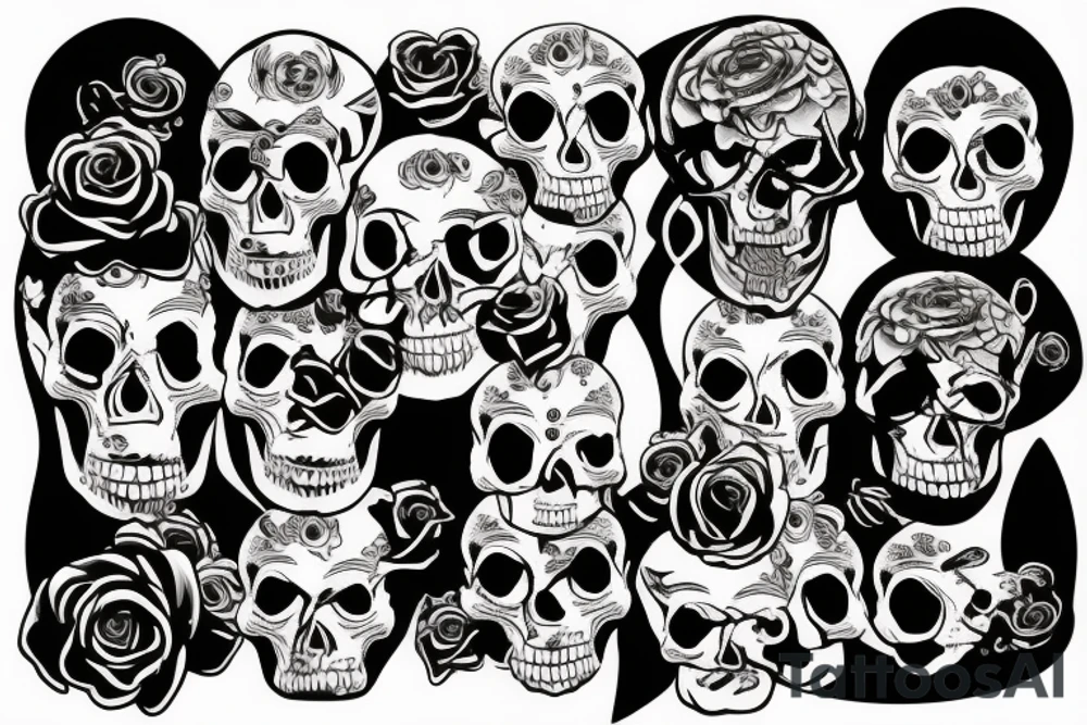 skull with brain tattoo idea