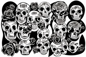 skull with brain tattoo idea