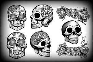 skull with brain tattoo idea