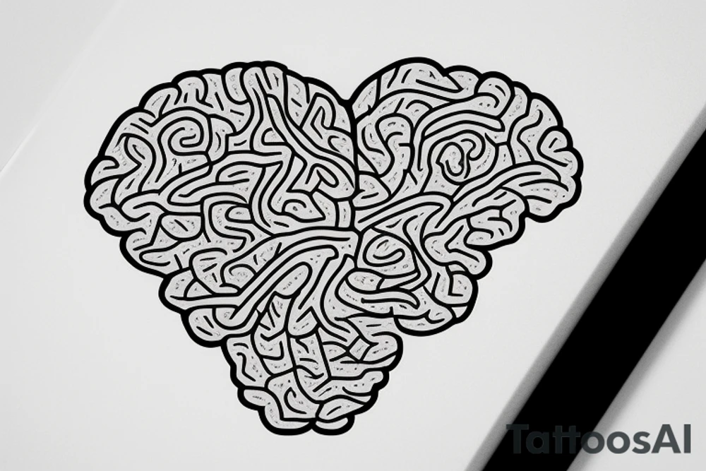 notebook with brain tattoo idea