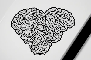 notebook with brain tattoo idea
