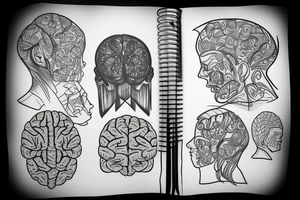 notebook with brain tattoo idea