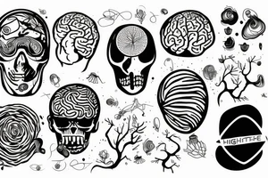 hightech brain tattoo idea