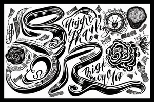 hightech brain tattoo idea