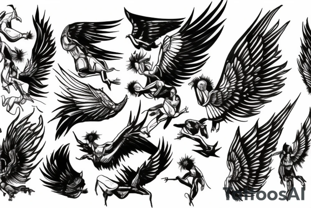 icarus falling tattoo idea