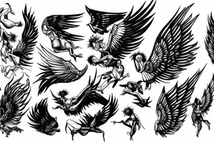 icarus falling tattoo idea