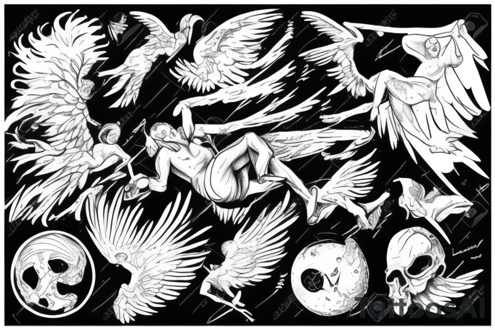 icarus falling out of the sky tattoo idea