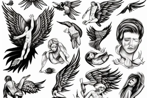 icarus falling out of the sky tattoo idea