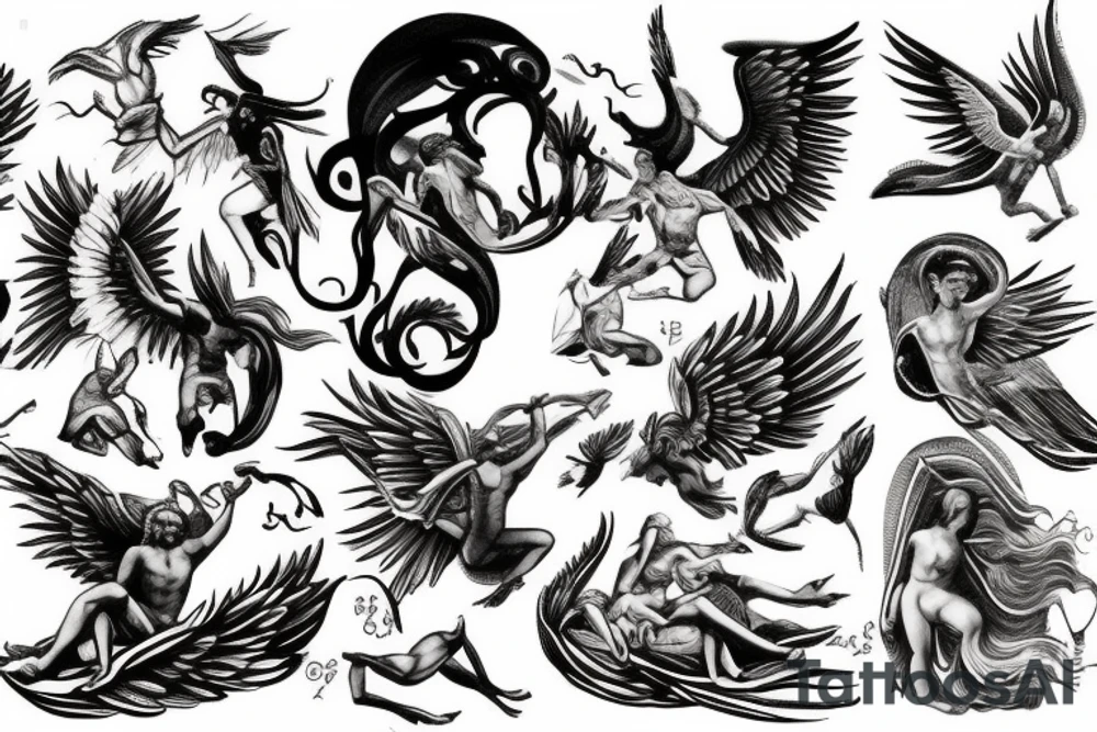 icarus greek mythology tattoo idea