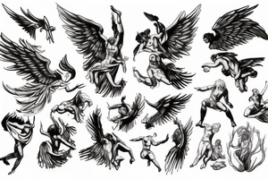 icarus greek mythology falling tattoo idea