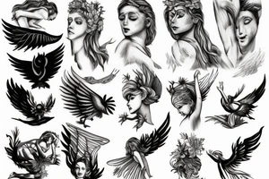 icarus greek mythology falling tattoo idea