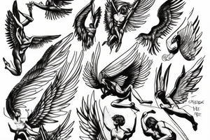 icarus falling greek mythology tattoo idea