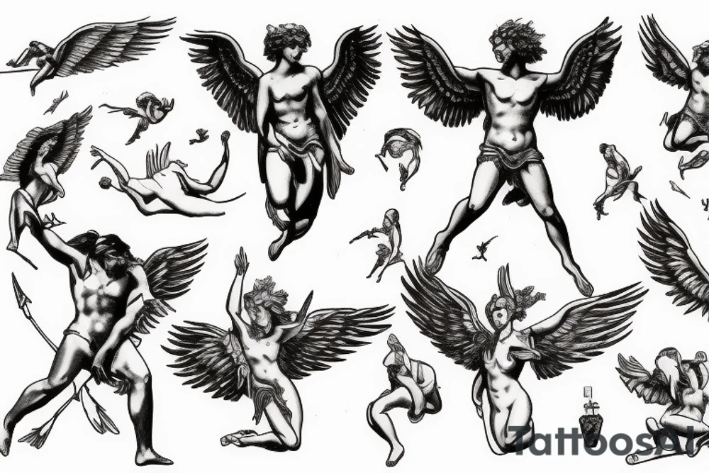 icarus falling greek mythology tattoo idea